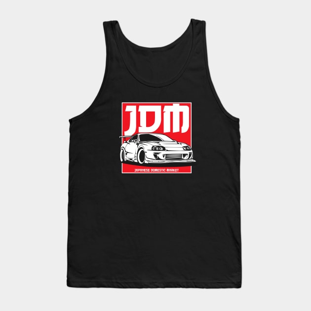 Supra 2JZ JDM Badge Tuning 90s Car Tank Top by Automotive Apparel & Accessoires